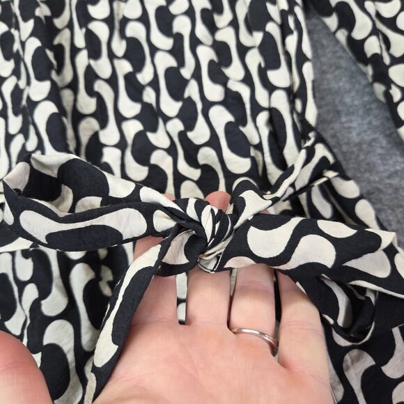 ZARA The Paula Black White Patterned Dress Size Medium NEW New with tags - Picture 4 of 14